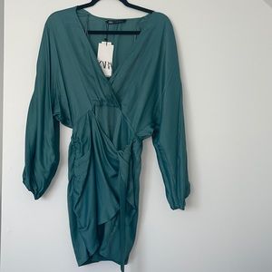 Zara Side-Tie Long Sleeve Dress